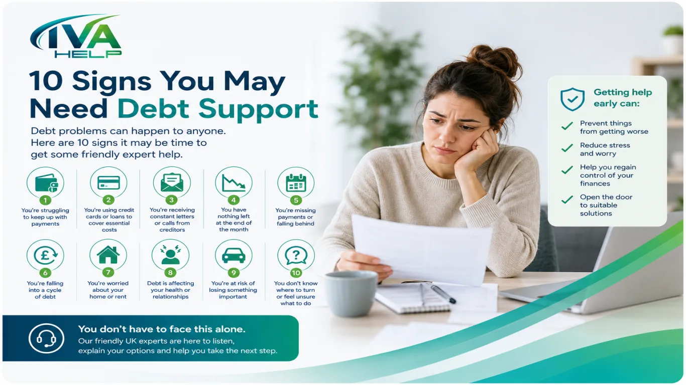 IVA Help article image about 10 Signs You May Need Debt Support