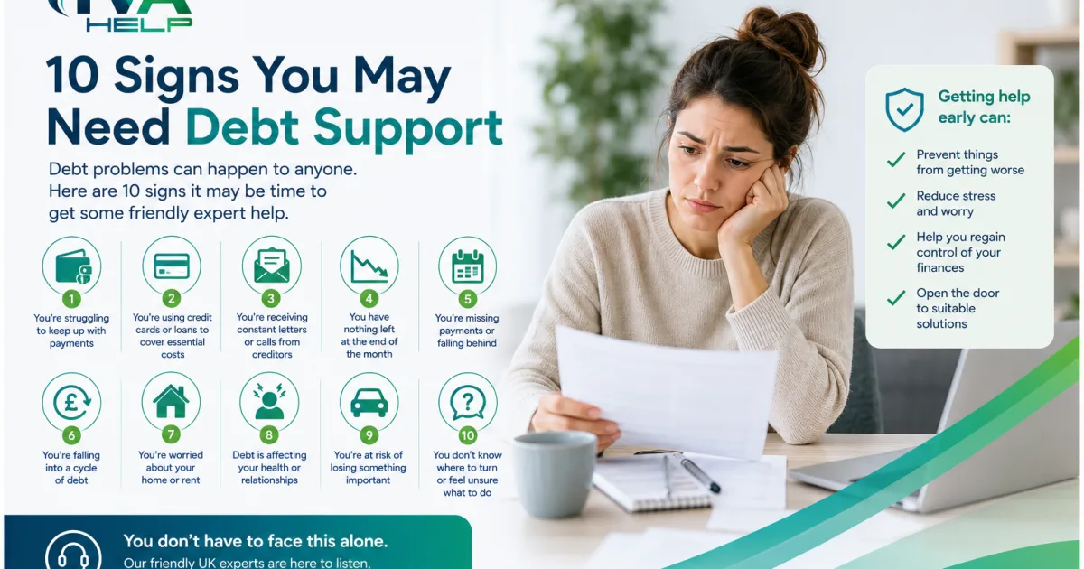IVA Help article image about 10 Signs You May Need Debt Support
